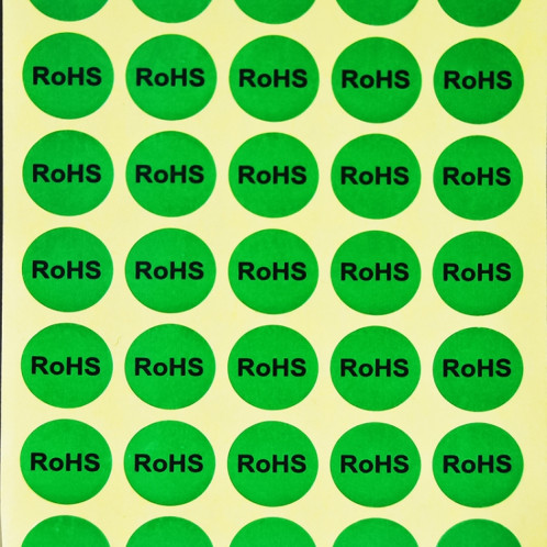 Étiquette RoHS autocollante d'autocollant RoHS de forme ronde de 1000 PCS, diamètre: 10mm SH10551633-03