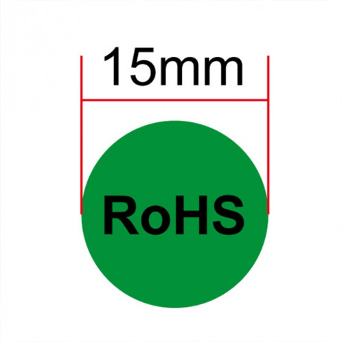 Étiquette RoHS autocollante d'autocollant RoHS de forme ronde de 1000 PCS, diamètre: 15mm SH1056937-03