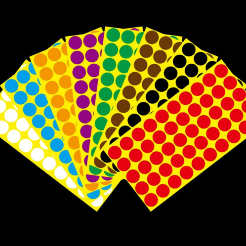 Étiquette de marque d'autocollant de marque colorée auto-adhésive de forme ronde de 1000 PCS (café) SH058C433-05
