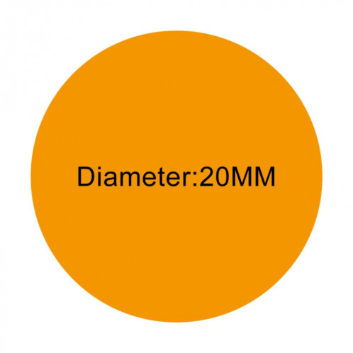 Étiquette de marque d'autocollant de marque colorée auto-adhésive de forme ronde de 1000 pièces (orange) SH058E1000-05