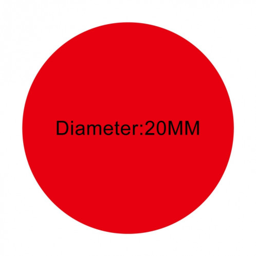 Étiquette de marque d'autocollant de marque colorée auto-adhésive de forme ronde de 1000 pièces (rouge) SH058R537-05