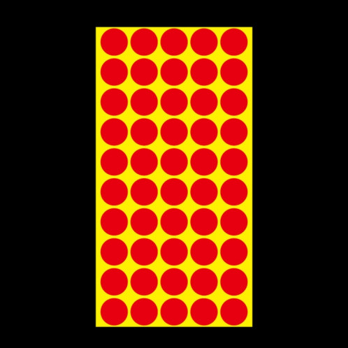 Étiquette de marque d'autocollant de marque colorée auto-adhésive de forme ronde de 1000 pièces (rouge) SH058R537-05
