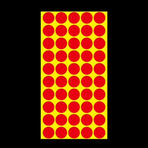 Étiquette de marque d'autocollant de marque colorée auto-adhésive de forme ronde de 1000 pièces (rouge) SH058R537-05