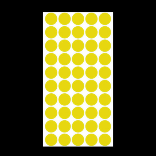 Étiquette de marque d'autocollant de marque colorée auto-adhésive de forme ronde de 1000 PCS (jaune) SH058Y1767-05