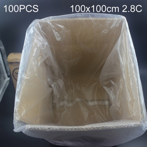 100 PCS 2.8C Sac d'emballage en plastique PE résistant à l'humidité et à la poussière, taille: 100 cm x 100 cm SH35593-09