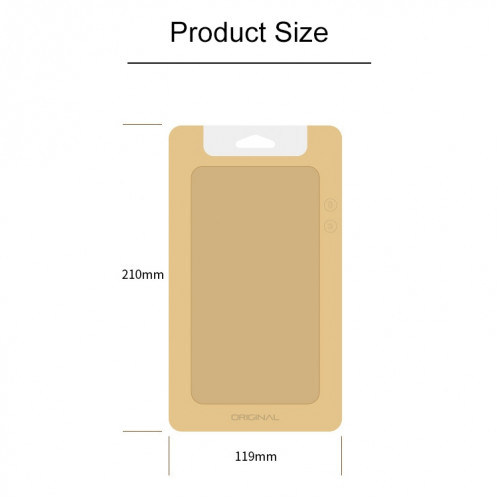 Boîte d'emballage en papier kraft de 50 pièces de haute qualité pour iPhone (5,5 pouces) Taille disponible: 164 mm x 89 mm x 7 mm (or) SH396J1213-06