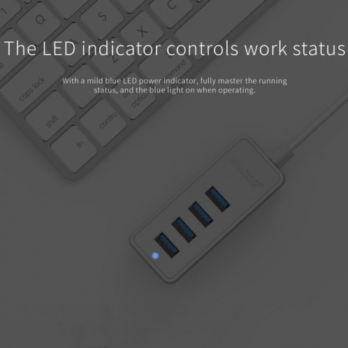 ORICO W5P-U3-100 4-Port USB 3.0 Bureau HUB avec 100 cm Micro Câble USB Alimentation (Noir) SO050B1280-016