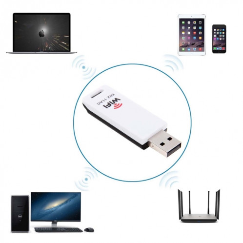 Adaptateur sans fil USB WiFi 802.11ac à double bande de 2,4 GHz / 5 GHz SH00521288-07