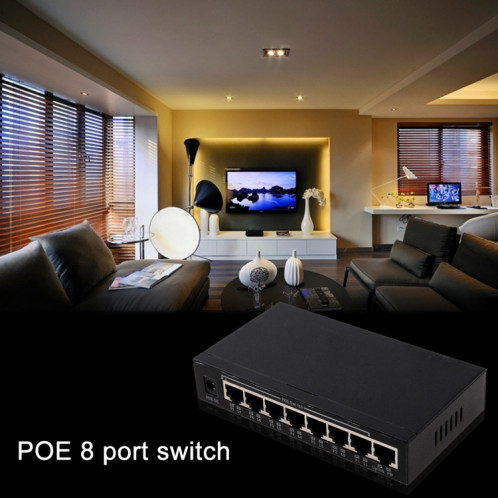 Commutateur POE 10/100 Mbits / s 10 ports Commutateur réseau IEEE802.3af Power Over Ethernet pour appareils IP VoIP de téléphone IP S800561364-08