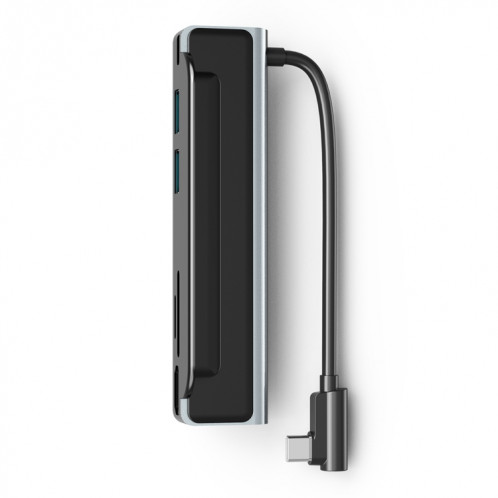 AD-065 6 en 1 USB-C / TYPE-C à 4K HDMI + SD / TF Slot de carte + Type-C + 2 USB 3.0 Style de dossier à dos de style multifonctionnel SH0089245-07