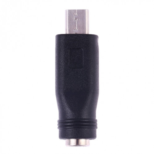 Convertisseur d'alimentation DC 5.5 x 2.1mm femelle vers micro USB mâle (noir) SH095B557-06