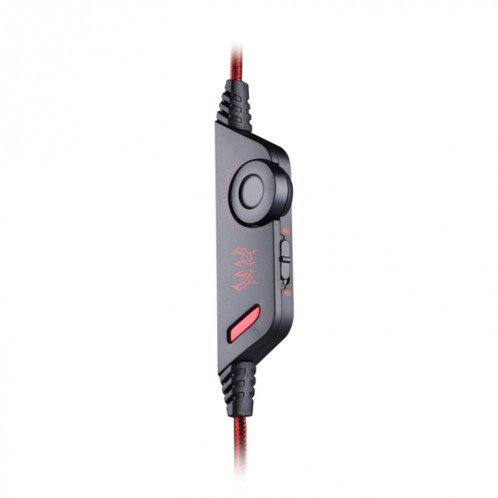 KOTION EACH G9000 3.5mm Jeu Casque Casque Ecouteurs avec Microphone LED Lumière pour Ordinateur Portable / Tablette / Téléphones Portables, Longueur de Câble: Environ 2.2m (Rouge + Noir) SK113R1622-014