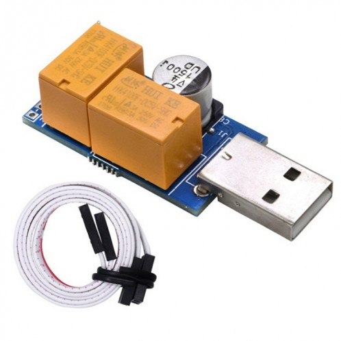 USB Watchdog Card Double Relay Automatique Redémarrage Automatique Blue Crash Timer Redémarrage Pour Jeu De Serveur Minier 24H SU0174704-05