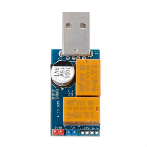 USB Watchdog Card Double Relay Automatique Redémarrage Automatique Blue Crash Timer Redémarrage Pour Jeu De Serveur Minier 24H SU0174704-05