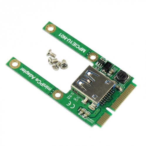 Mini carte d'extension d'extension de carte PCI-E MPCIE vers carte d'adaptateur d'interface USB 2.0 SM0180309-04