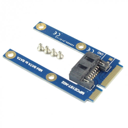 Mini carte PCI-E mSATA SSD à SATA 7 broches MPCIe Extension (Bleu) SM181L256-05