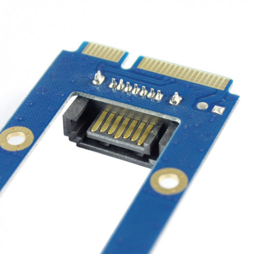 Mini carte PCI-E mSATA SSD à SATA 7 broches MPCIe Extension (Bleu) SM181L256-05