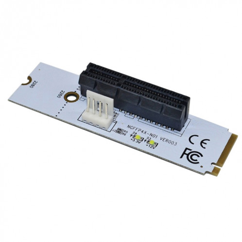 NGFF M.2 Clé M à PCI-E 1X / 4X / 8X / 16X Carte graphique Convertisseur de slot élévateur Carte de convertisseur élévateur avec LED SN01821634-04