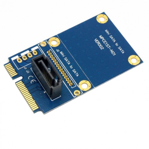 MINI SATA à 7 broches SATA Mini PCI-E Disque dur Carte d'extension Carte d'extension (Bleu) SM189L1223-04