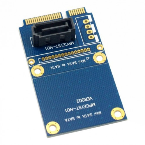 MINI SATA à 7 broches SATA Mini PCI-E Disque dur Carte d'extension Carte d'extension (Bleu) SM189L1223-04