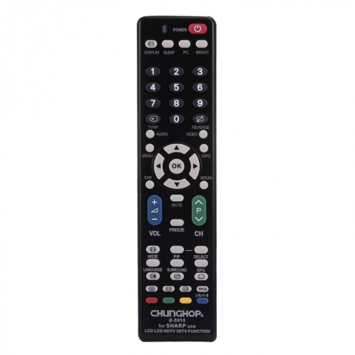 Télécommande universelle CHUNGHOP E-S915 pour SHARP LED TV / LCD TV / HDTV / 3DTV SC02061065-09