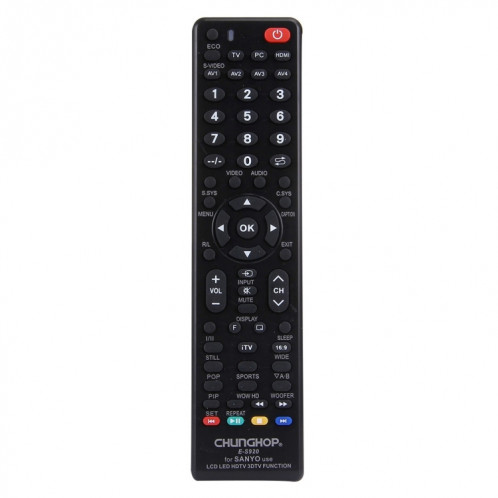 Télécommande universelle CHUNGHOP E-S920 pour SANYO LED TV / LCD TV / HDTV / 3DTV SC02071316-09