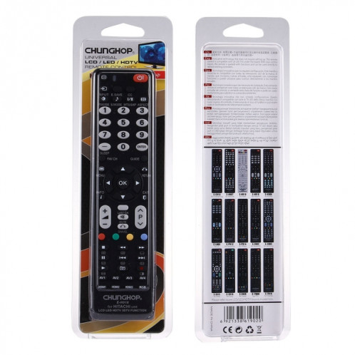 Télécommande universelle CHUNGHOP E-H918 pour TV LED HITACHI / TV LCD / HDTV / 3DTV SC0302751-09