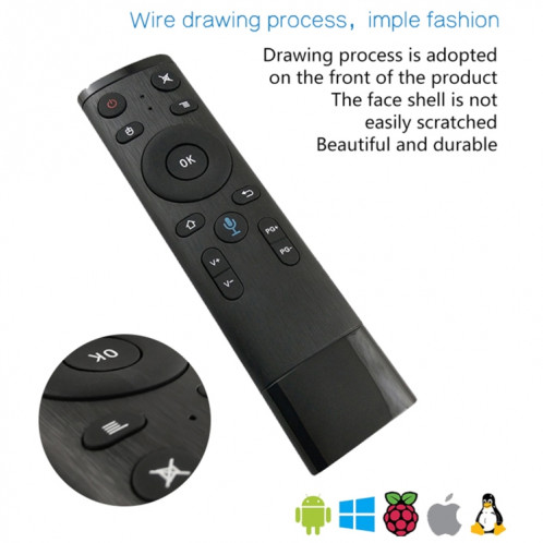Q5 2.4G RF 3D Brossé Mode Sense Version universelle de la voix Air Mouse Télécommande SH03161670-010
