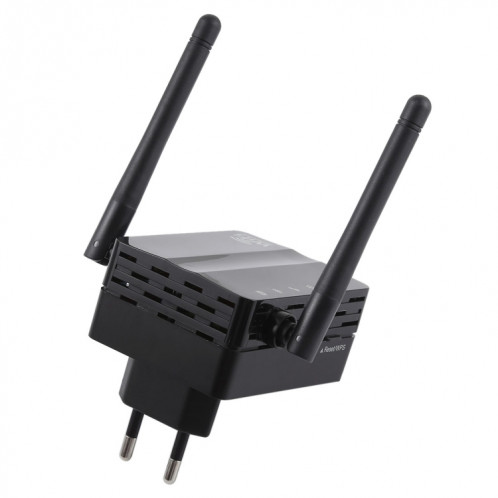Routeur de réseau avec amplificateur de signal avec répéteur WiFi et extension sans fil N à 300 Mbits / s avec 2 antennes externes, (noir) SH327B1604-015