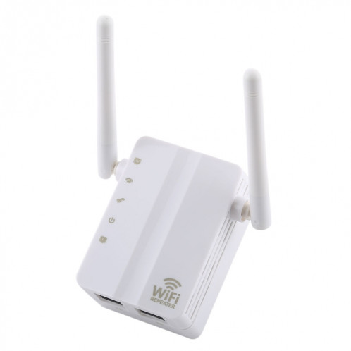 Routeur réseau avec amplificateur de signal avec répéteur WiFi et extension sans fil N à 300 Mbits / s avec 2 antennes externes, (blanc) SH327W629-015
