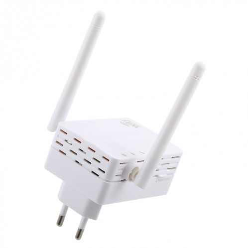 Routeur réseau avec amplificateur de signal avec répéteur WiFi et extension sans fil N à 300 Mbits / s avec 2 antennes externes, (blanc) SH327W629-015