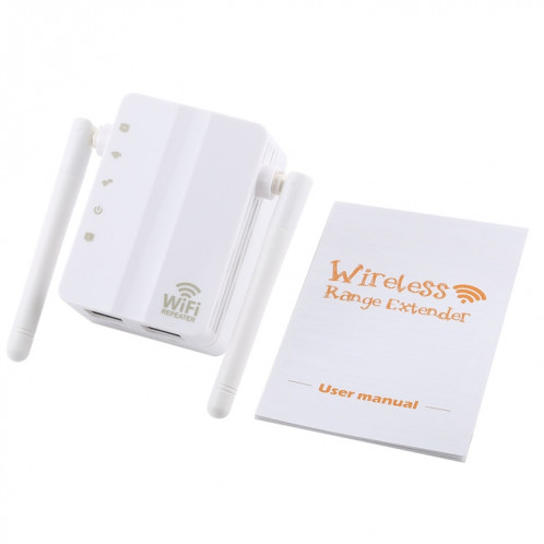 Routeur réseau avec amplificateur de signal avec répéteur WiFi et extension sans fil N à 300 Mbits / s avec 2 antennes externes, (blanc) SH327W629-015