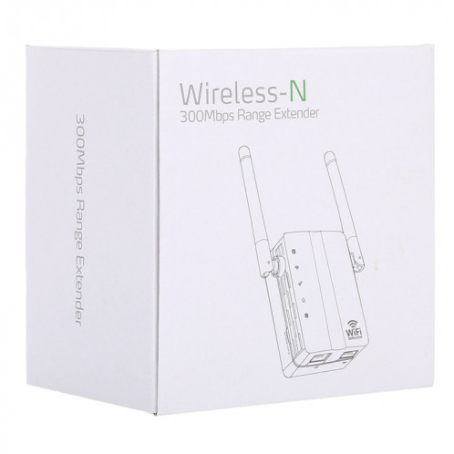 Routeur réseau avec amplificateur de signal avec répéteur WiFi et extension sans fil N à 300 Mbits / s avec 2 antennes externes, (blanc) SH327W629-015