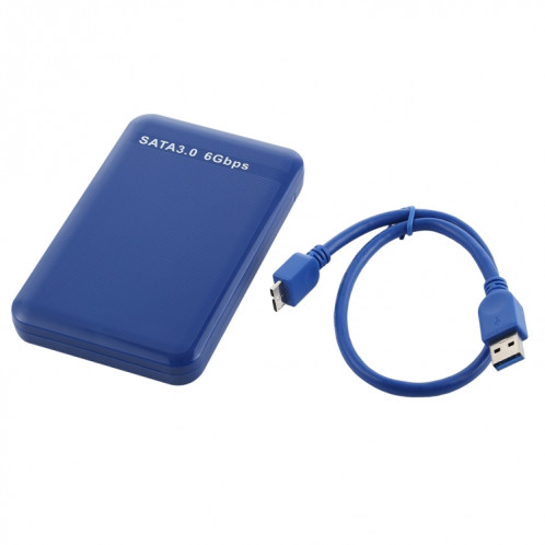 Boîtier de disque dur boîtier externe pour boîtier de disque dur 6 Gbps SATA 3.0 à USB 3.0 de 2,5 pouces (bleu) SH337L1898-07