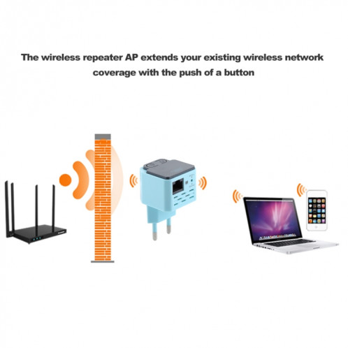 Amplificateur de signal sans fil AP / répéteur de la gamme WiFi 300Mbps, SH338A1086-011