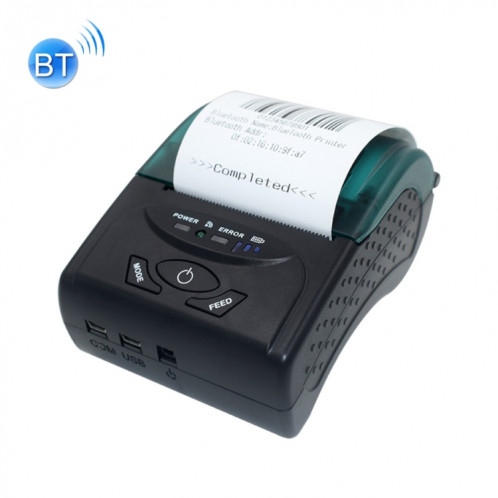 POS-5807 58 mm port USB portable imprimante thermique Bluetooth ticket, Max pris en charge papier thermique Taille: 57x50 mm SH0359142-07