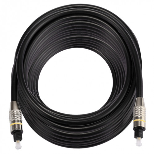 Câble audio numérique Toslink mâle à mâle à tête métallique nickelé de 20m OD6.0mm SH0380294-07