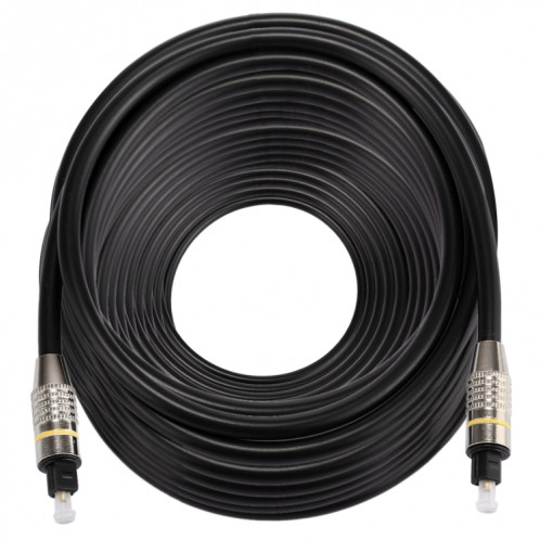 Câble audio numérique Toslink mâle à mâle à tête métallique nickelé de 30m OD6.0mm SH03821945-07