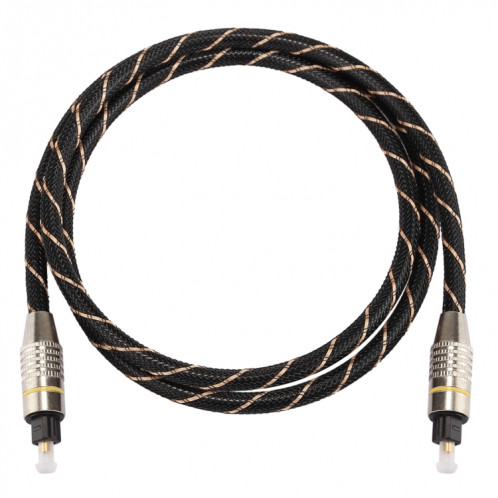 1m OD6.0mm plaqué or tête métallique tissé Net Line Toslink mâle vers mâle numérique câble audio optique SH0383613-07