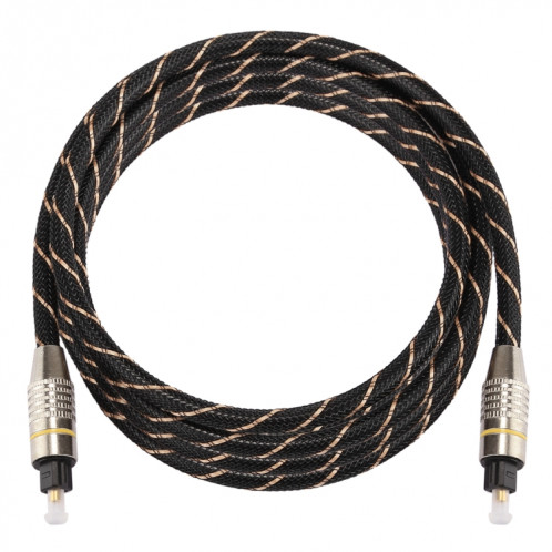Câble audio tissé Toslink mâle à câble numérique optique mâle de 2m OD6.0mm plaqué or SH03851791-07