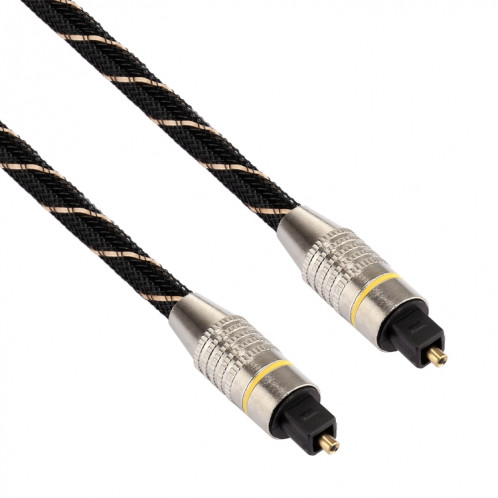 3m OD6.0mm plaqué or tête métallique tissé Net Line Toslink mâle à mâle numérique câble audio optique SH03861683-07