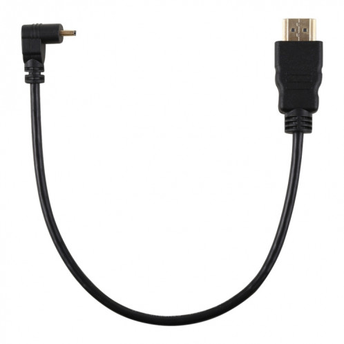 Câble d'adaptateur de connecteur mâle plaqué or positif HDMI de 30 cm 4K HDMI mâle vers micro HDMI SH0392401-05