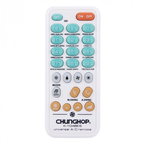 Télécommande universelle pour climatiseur CHUNGHOP K-1048ES SC0400503-012