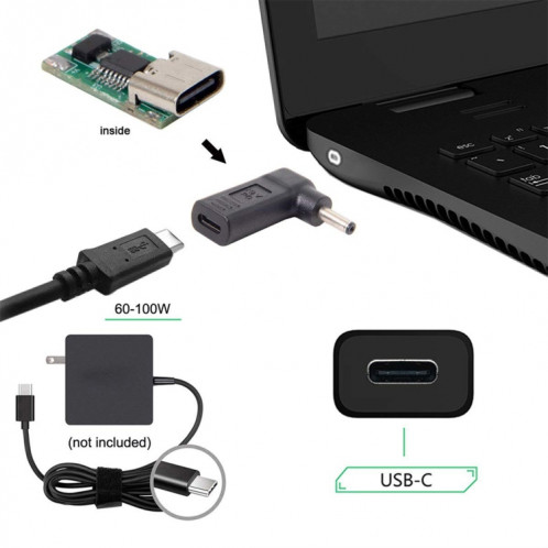 Connecteur adaptateur coudé USB-C / Type-C femelle à 3,0 x 1,1 mm mâle SH04311431-05