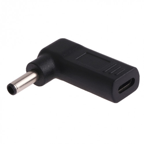 Connecteur adaptateur coudé USB-C / Type-C femelle à fiche mâle 4,5 x 3,0 mm (noir) SH432B1076-04