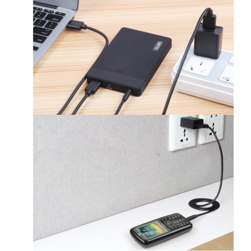 Câble enroulé par ressort de puissance de 1.5m USB à DC 3.5mm SC0519627-04