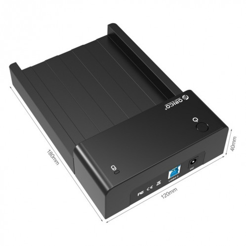 ORICO 6518US3 USB 3.0 Type-B 2.5 / 3.5 pouces Outil HDD Station d'accueil Station d'accueil externe Boîtier de disque dur externe (noir) SO538B449-014