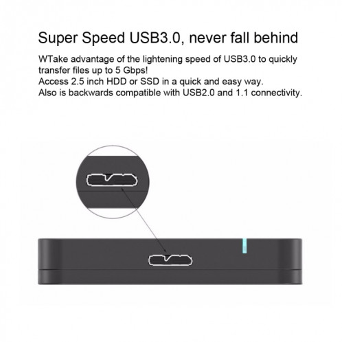 ORICO 2569S3 USB3.0 Mirco-B externe boîtier de disque dur de stockage pour 9,5 mm 2,5 pouces SATA HDD / SSD (argent) SO547S1867-011