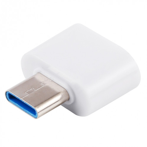 Homme en plastique USB-C / Type-C mâle à USB 2.0 Adaptateur de chargement de transmission de données OTG (blanc) SH587W1948-07