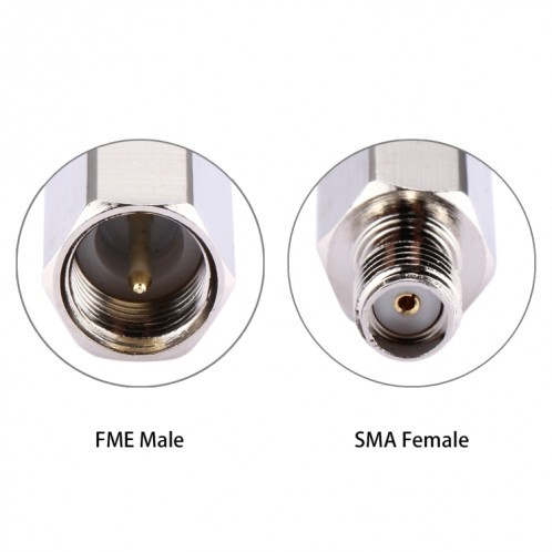 Adaptateur de connecteur FME mâle vers SMA (Argent) SF596S1431-05